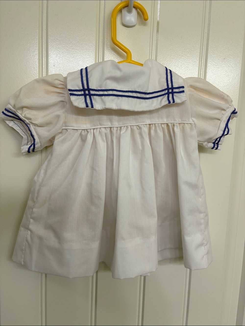 Vintage Alexis White Sailor Dress with Red Ties and Blue Trim - Picture 6 of 13
